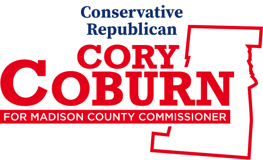 Cory Coburn For Madison County Commissioner red logo